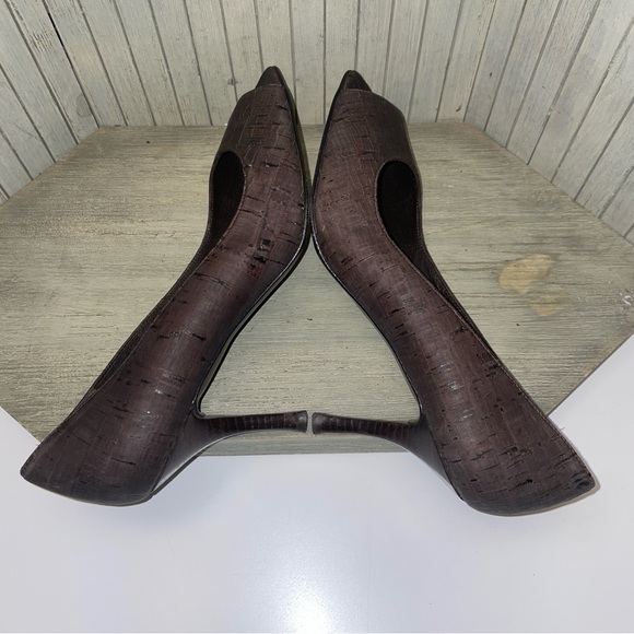 Stuart Weitzman Brown Patterned Open Toe Heels 10.5M - Picture 10 of 12